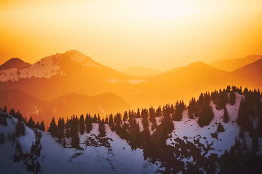 Sonnenuntergang in den Alpen