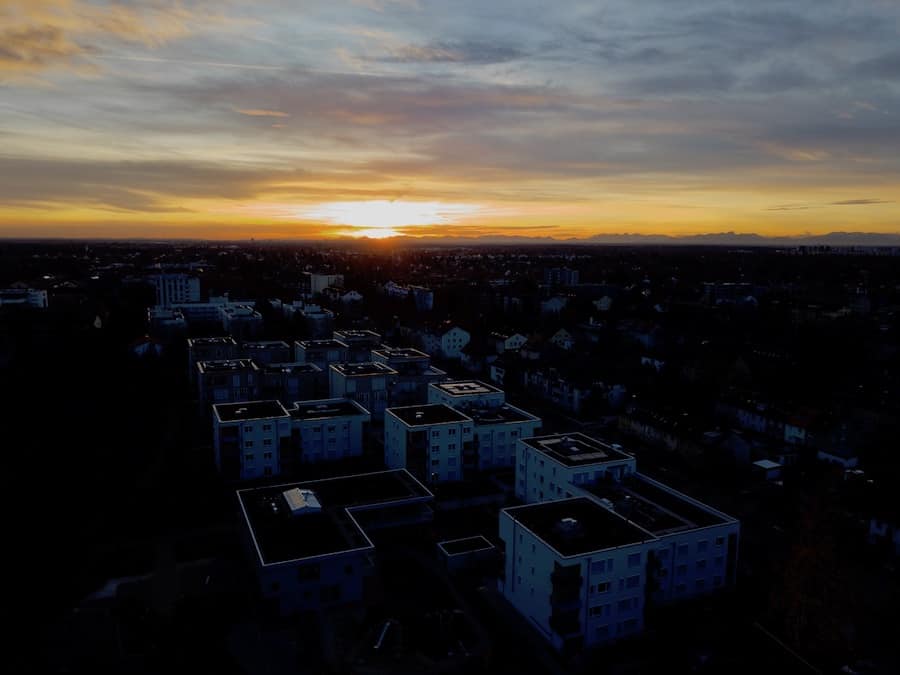 Drohnenfotografie Sonnenuntergang