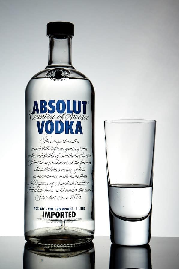 Produktfotografie: Vodka-Flasche