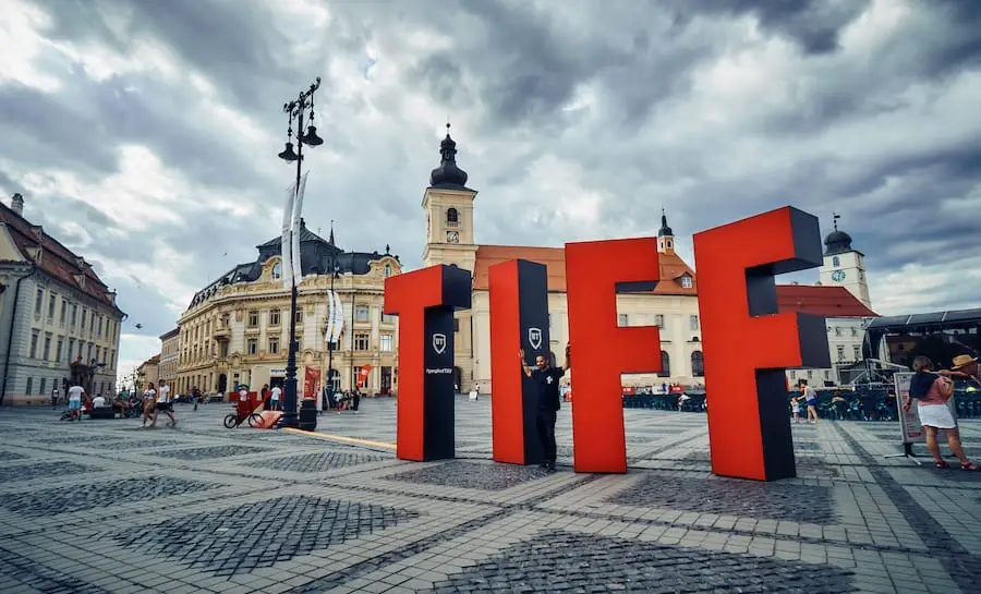 Sibiu Hermannstadt - Großer Ring beim Film Festival