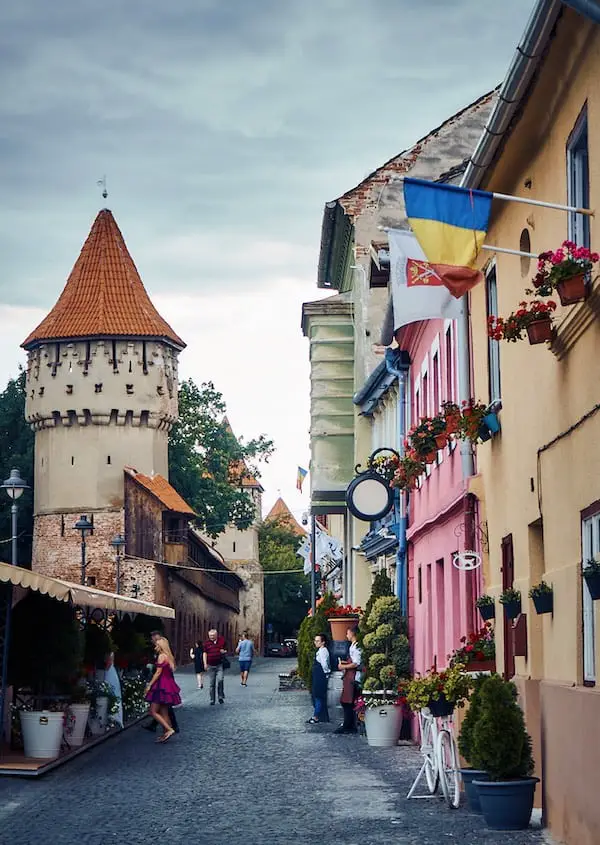 Sibiu Hermannstadt - der Zimmermannsturm in der Harteneckergasse