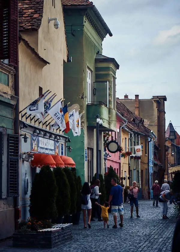 Sibiu Hermannstadt - die Harteneckgasse und schönste Gasse von Sibiu