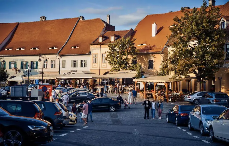 Sibiu Hermannstadt - Cafes auf dem Kleiner Ring